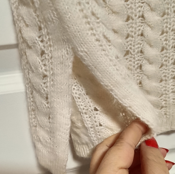 S💥LOFT Ivory Cream Knit Sweater - Picture 7 of 9